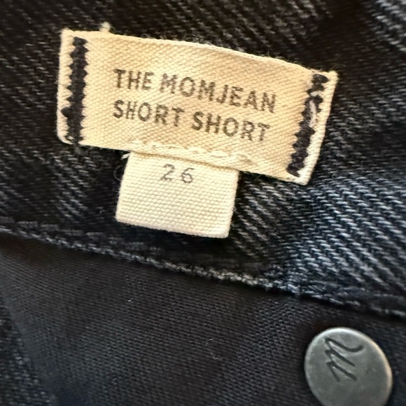 Madewell The Mom Jean Short Short Black/Gray Wash Size 26 - Picture 8 of 11